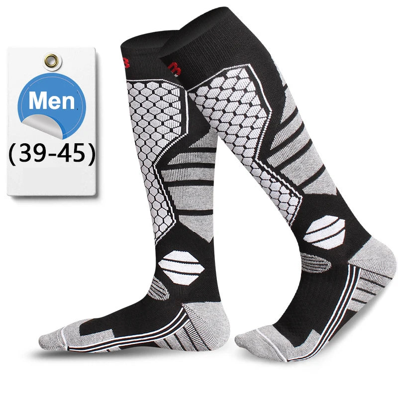 GTUBIKE 1 Pair Winter Warm Ski Stockings Thickening Hiking Socks for Women Men Anti-Cold Skiing Outdoor Sport Stockings Snow