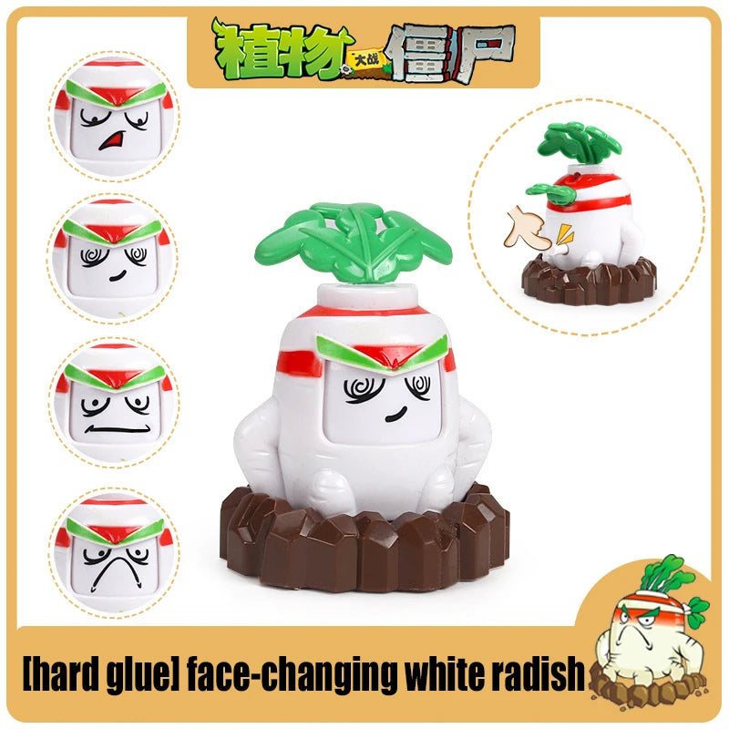 Funny Plants vs. Zombies 2 Hard Glue Peashooter Gatling Pea Shooter Sunflower Action Figure Model Dolls Shooting Toys Kids Gifts