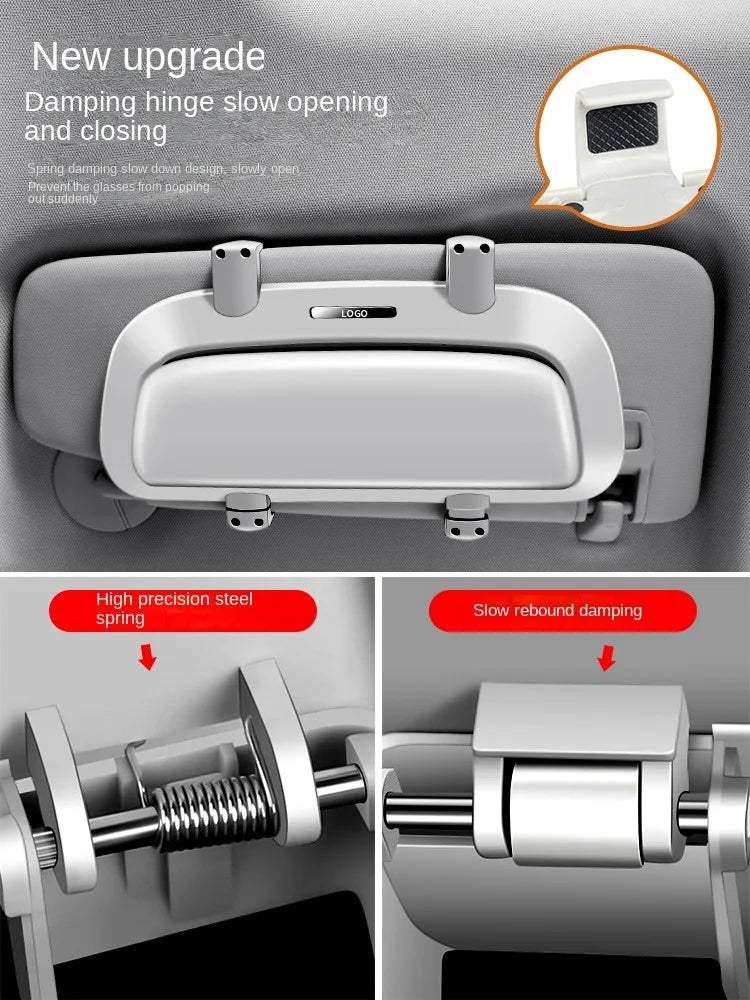 Car glasses case, sun visor, multifunctional car sunglasses holder, in-car glasses clip, modified storage box
