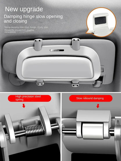 Car glasses case, sun visor, multifunctional car sunglasses holder, in-car glasses clip, modified storage box
