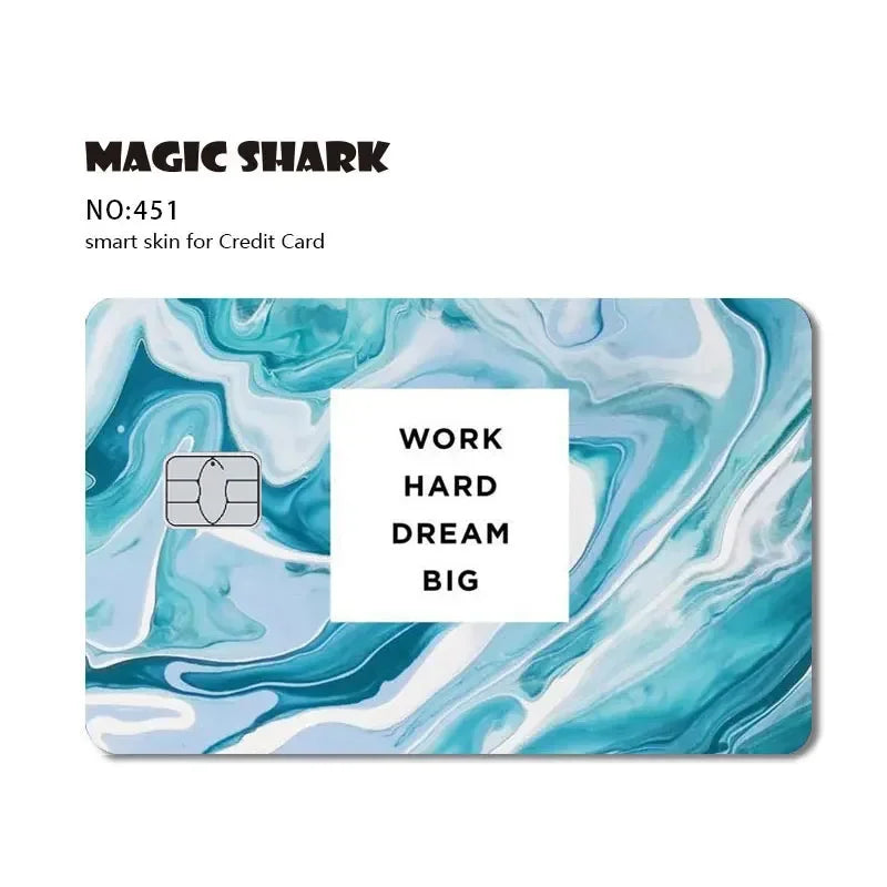 Magic Shark Kawaii Anime Tape Pig Dreamy Sticker Film Skin Cover for Debit Credit Bank Card Small Large Chip