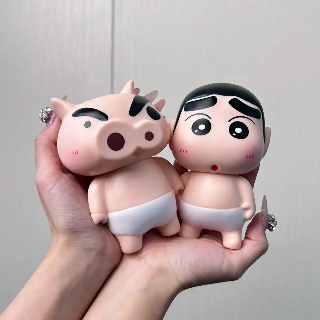 Crayon Shin-Chan Take Bath Zaemon Bare Butt Open Your Eyes Mobile Phone Stand Desktop Figure Ornament Gift Doll Car Decorations