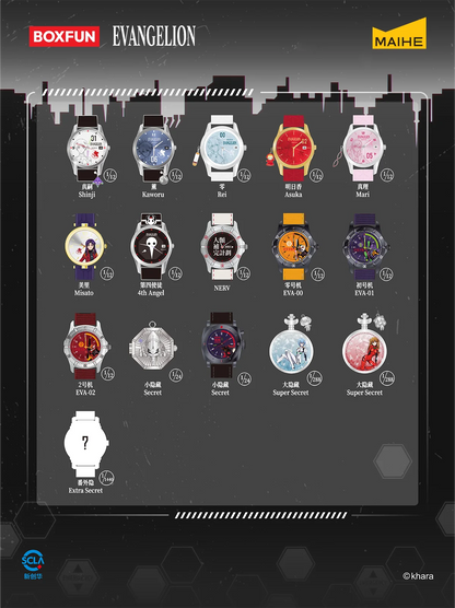 Original Boxfun Eva Evangelion The Final Mission Series Wrist Watch Blind Box Asuka Anime Peripheral Ornament Collection Gift