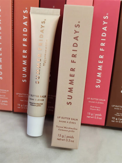 Summer Fridays New Lip Balm Vanilla Beige Birthday Cake Pink Sugar Guava Toasted Marshmallow Moisturizing Lipstick Lip Gloss