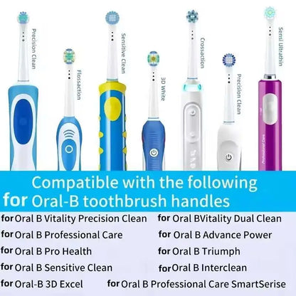 Compatible with Oral B Electric Toothbrush Head P2/4000/3757/D12/3766 Braun Replacement Head Universal