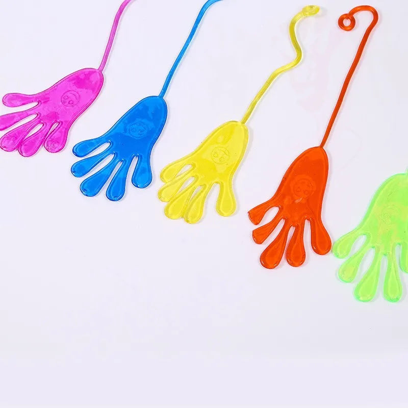 5-50 Pcs Kids Funny Sticky Hands toy Palm Elastic Sticky Squishy Slap Palm Toy Novelty Gift Party Toys Birthday For Children