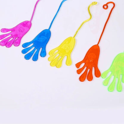 5-50 Pcs Kids Funny Sticky Hands toy Palm Elastic Sticky Squishy Slap Palm Toy Novelty Gift Party Toys Birthday For Children