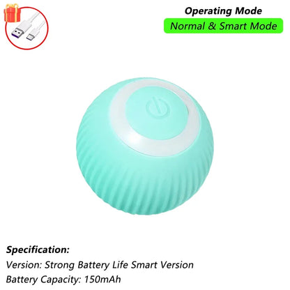 Dog Cat Interactive Ball Toy Automatic Rolling Ball Faux Tail Rechargeable Smart Pet Electric Toy Dog Cat Training Imitate Mouse