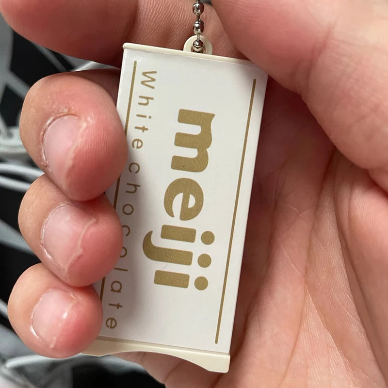 Hot Simulated Meiji Chocolate Fidget Toy Bendy Snap-And-Play Stress Relief JP Style Keychain Pendant Funny Gift Creative Gadgets