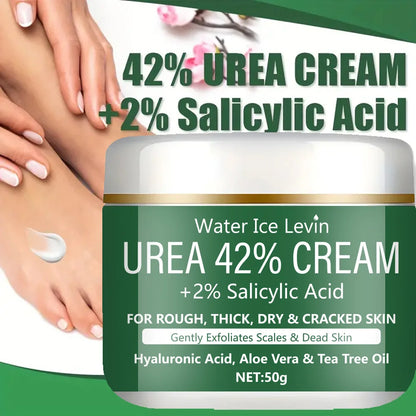Intensive Repair Urea 42% + Salicylic Acid Cream. Treats Rough, Thick, Dry, & Cracked Skin. Hydrates, Exfoliates, Soothes