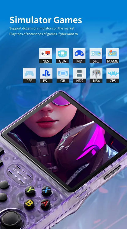 R36S Retro Handheld Video Game Console Linux System 3.5 Inch IPS Screen Portable Pocket Video Player R35S 128GB Games