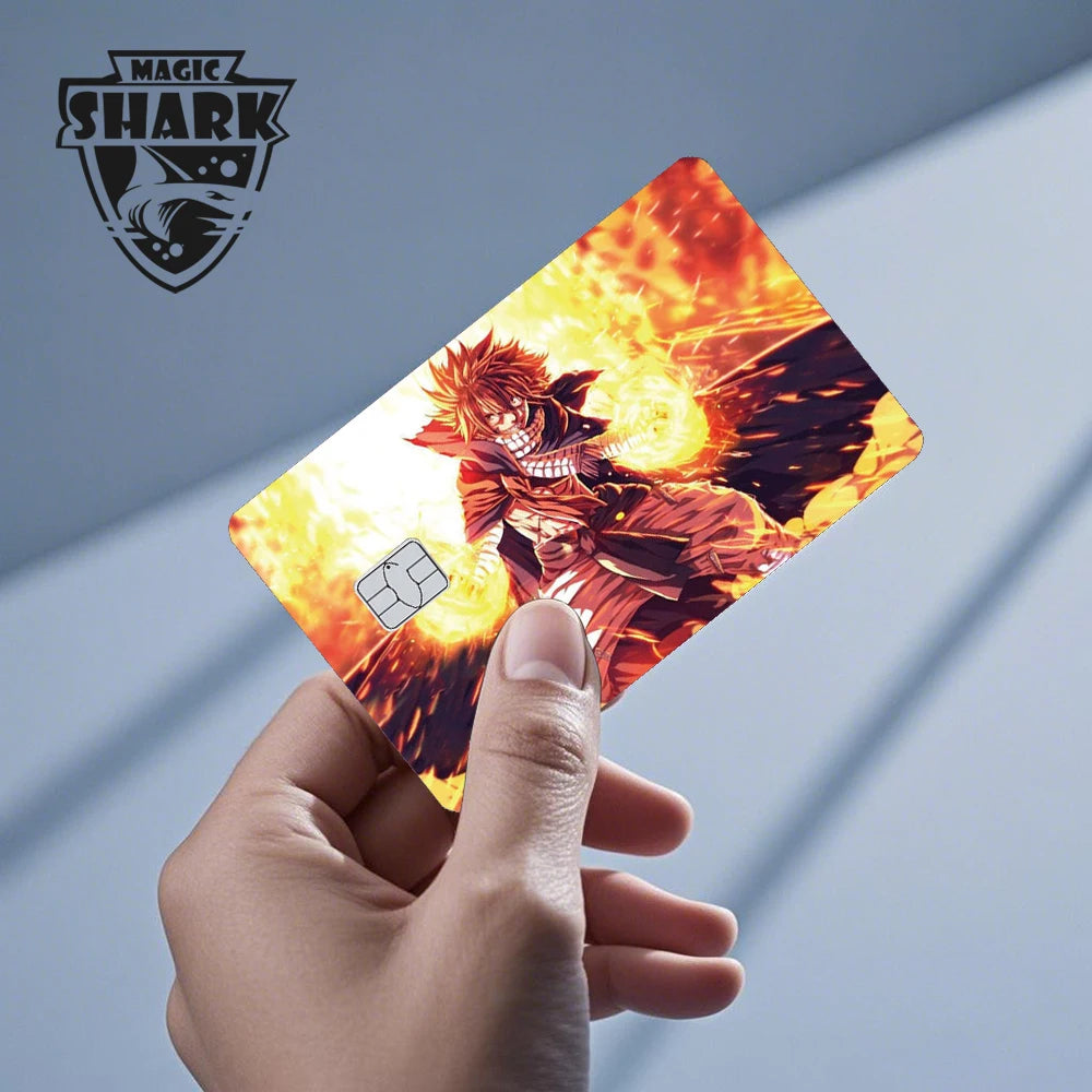 Magic Shark Cartoon Rabbit Warrior Flower Anime Chocolate PVC Sticker Film Skin Cover for Debit Credit Card