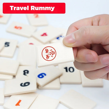 Travel Rummy, Mahjong, Rummybrix, Number Game Cards - Adult Leisure Party Board Game Travel Game