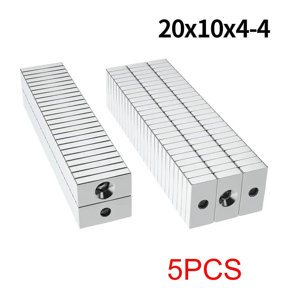 Super Strong Neodymium Magnet  N35 NdfeB Permanent Magnetic imanes Block with holes Powerful Magnets Refrigerator Magnet