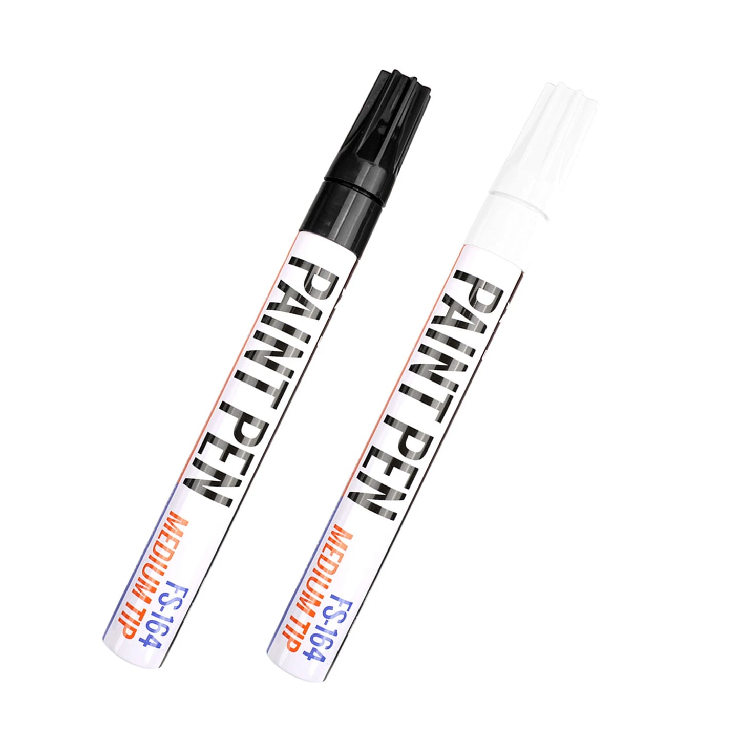 Black/White Oil Based Paint Pens, Permanent Marker for Metal, Wood, Canvas, Fabric, Plastic, Tire, Glass, Waterproof