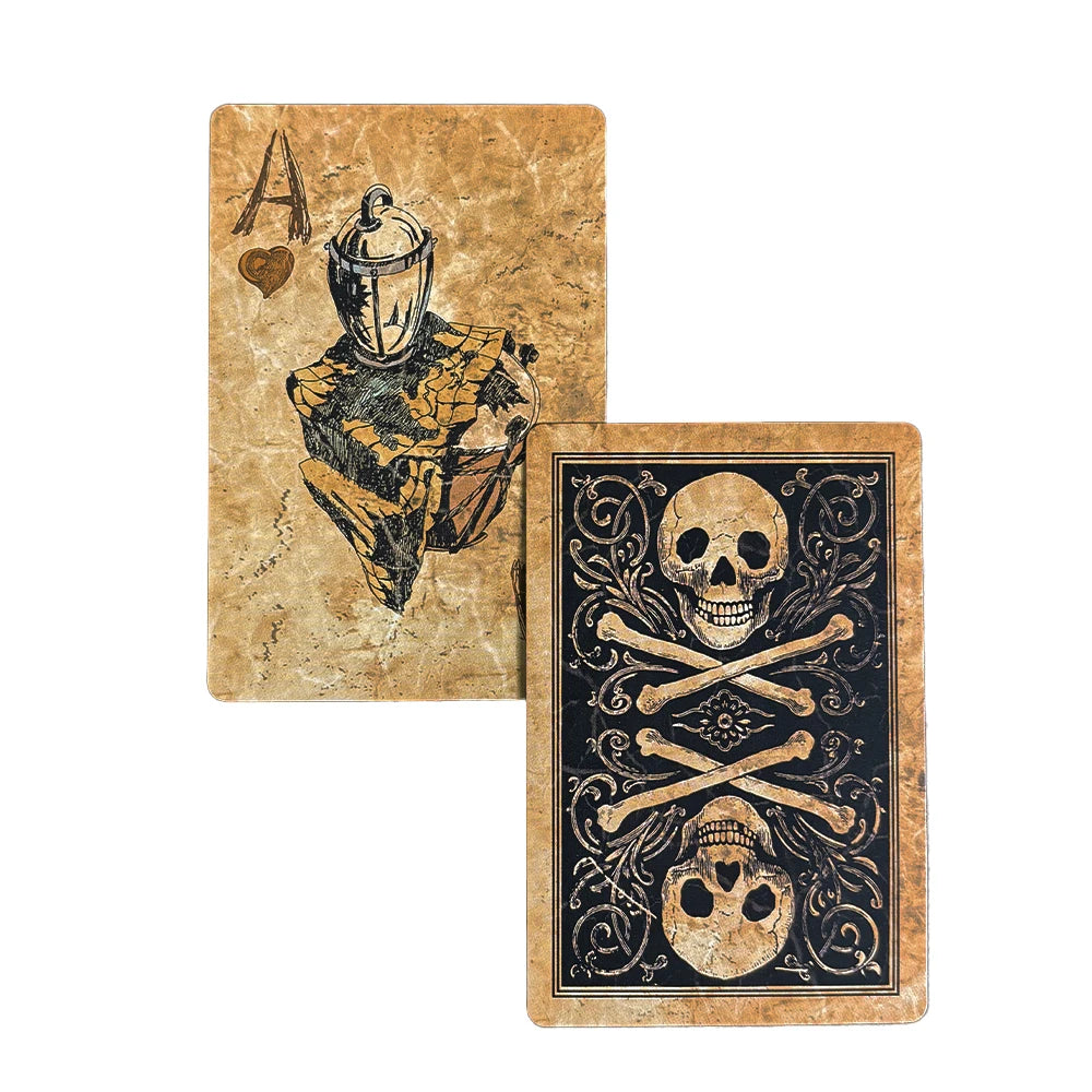 Pirate Skull Vintage Style Playing Cards Standard Deck of Cards Waterproof Poker Cards for Family Games,Parties ,Gatherings
