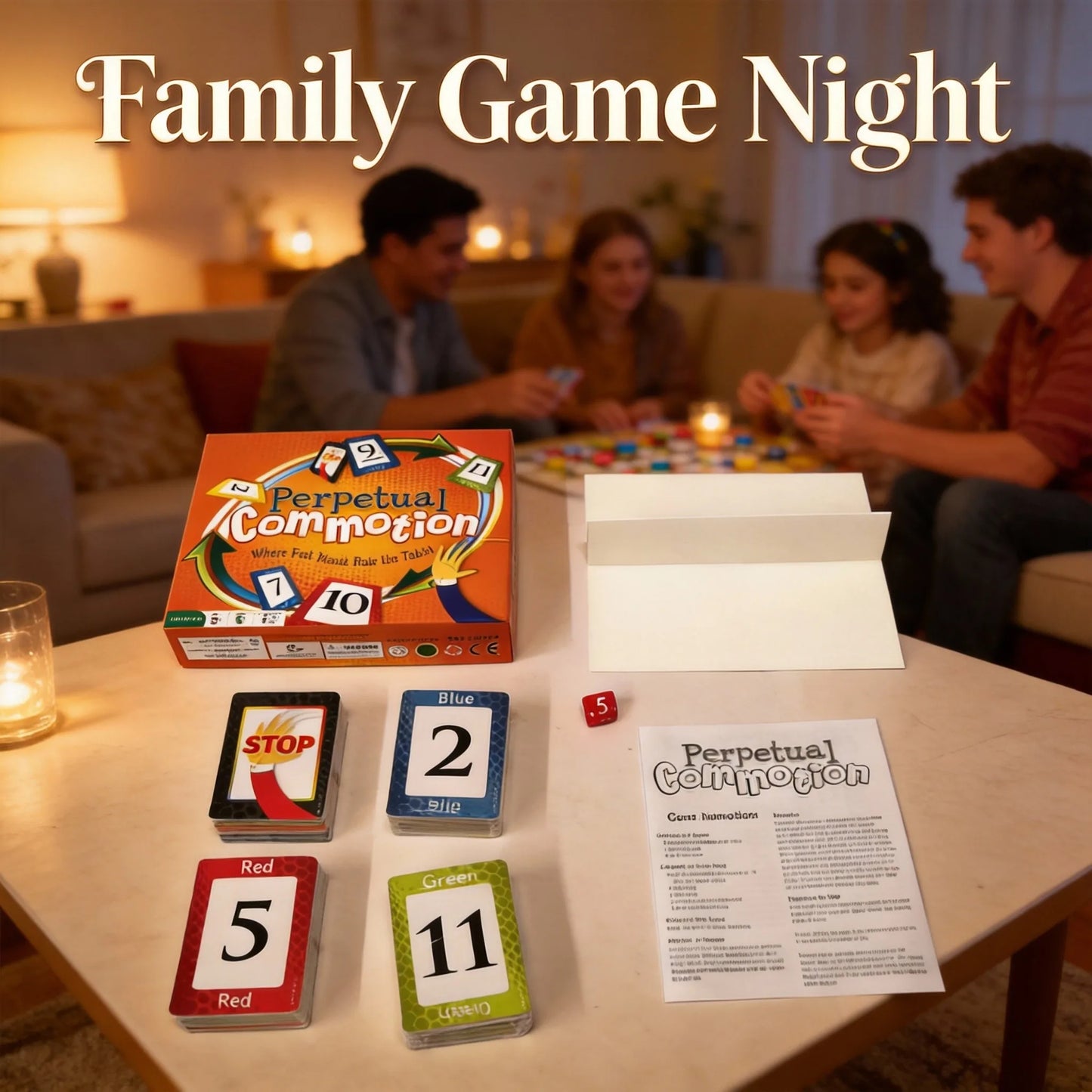 Fast-Paced Card Game - Color Number Matching Family Game for 2-6 Players Ages 8+, Exciting Game Night Entertainment