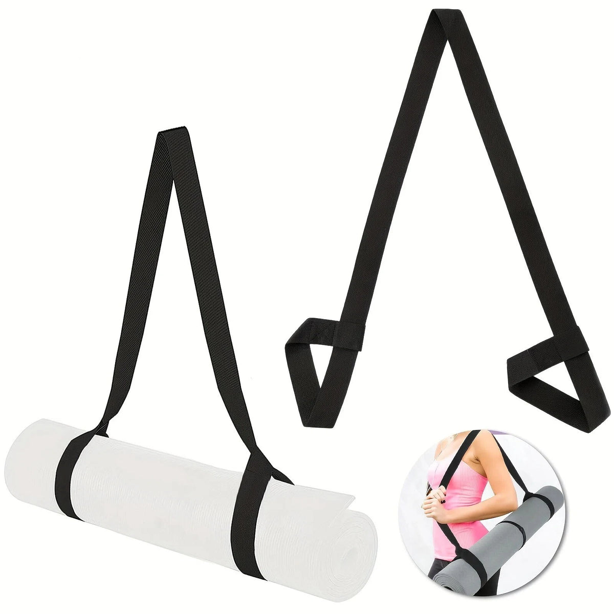 Adjustable Yoga Mat Storage Strap with Thickened Carrier - Multi-Purpose Fitness Strap Suitable for Yoga Mats, Gym Eq