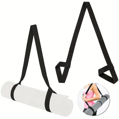 Adjustable Yoga Mat Storage Strap with Thickened Carrier - Multi-Purpose Fitness Strap Suitable for Yoga Mats, Gym Eq