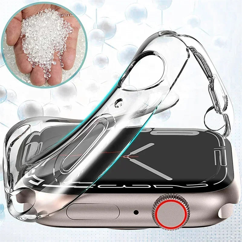 Soft TPU Screen Protector for Apple Watch 10 9 8 45mm 41mm 44mm 42mm 46mm 49mm Full Case Cover for IWatch Ultra 7 SE 6 5 4 3 2