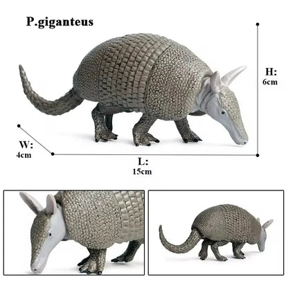 Oenux Prehistoric Wild Animals Simulation Armadillo Doedicurus Sabretooth Model Action Figures PVC Collection Toy For Kid Gift