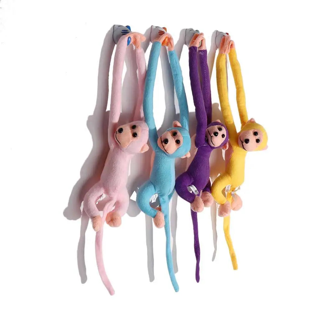 60CM Long Arm Monkey Plush Toy Anti-collision Banana Monkey Curtain Strap Monkey Doll Stuffed Toy Birthday Wedding Party Decor