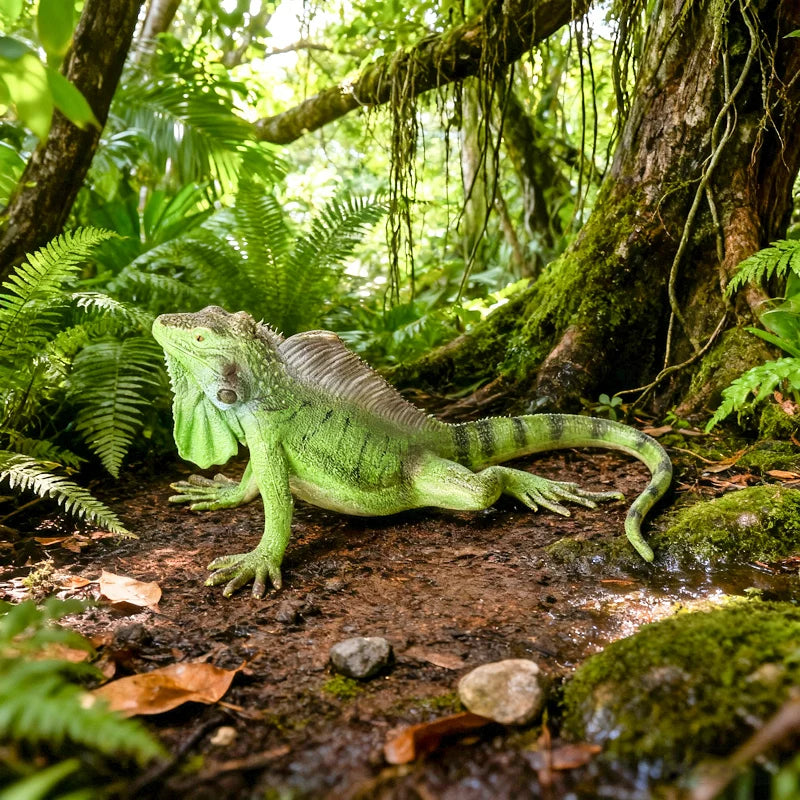 Oenux New Simulation Wild Reptile Animals Action Figures Lizard Model Figurines Kids Education Congnitive Scene Decoration Toy