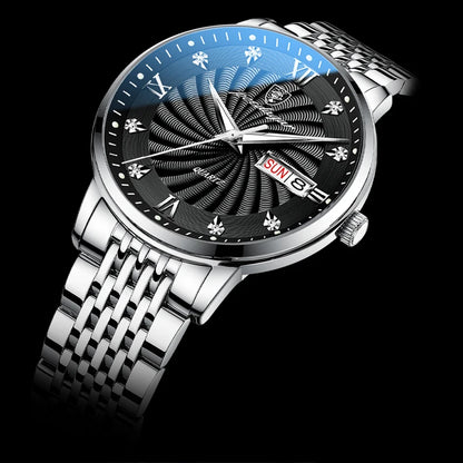 POEDAGAR Luxury Brand Man Watch Waterproof Luminous Date Week Men's Quartz Wristwatch Stainless Steel Fashion Sports Men Watches