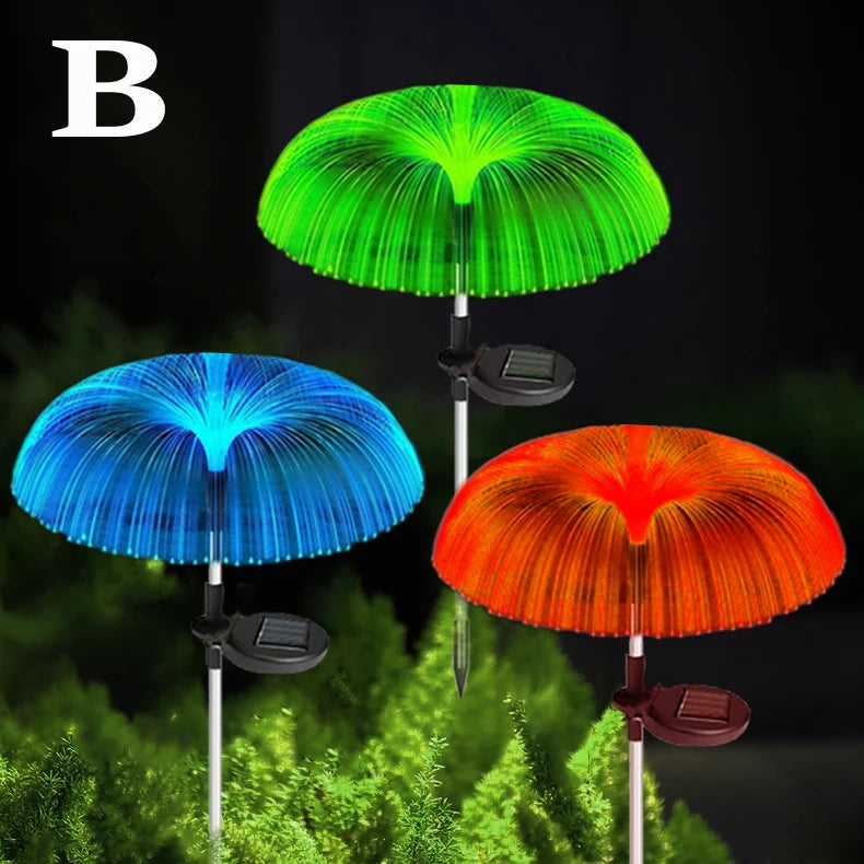 1-10pcs 7Color Changing Outdoor Lamp Solar Jellyfish Lights Waterproof Pathway Lawn Garden Decor Lighting