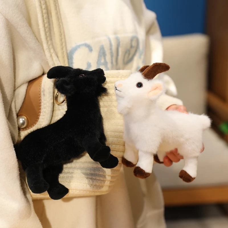 30/40cm Ranch Animal Series Soft Cute Simulation Black White Goat Mountain Lifelike Plush Toys Doll Kid Children Halloween Gift