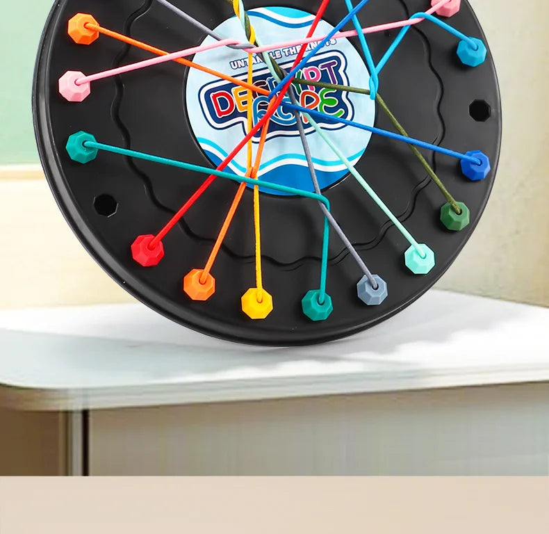 Twisted Rope Puzzle Game Brainy Knots Rope Untangling Board Game, Rope Knots Challenge Game, String Solution Central Lacing Toys