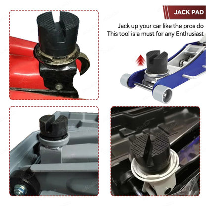 Universal Car Lift Jack Support Stand Rubber Pads Frame Protector Wheel Dolly Slotted Floor Frame Rail Adapter Repair Tools