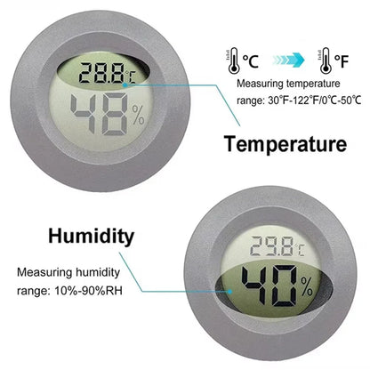 6-10pcs Round Electronic Thermometer Hygrometer Indoor Digital LCD Hygrometer Temperature Humidity Meter Household Merchandises