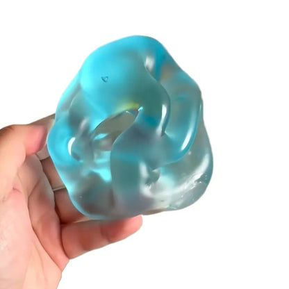 Blue Maltose Squishy Toys Anti Stress Sensory Fidgets Toy Soft Simulated Transparent Blue Maltose Slow-rebound Decompression Toy