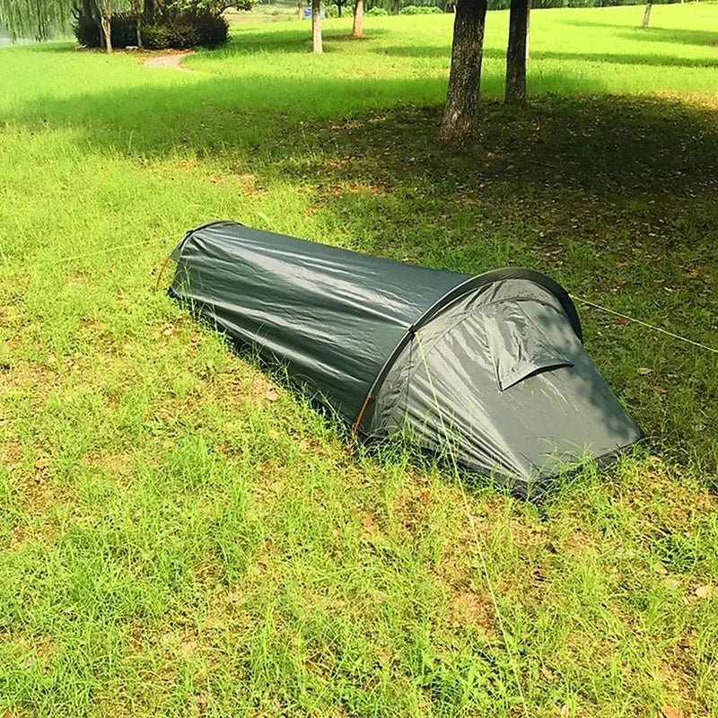 Single‑Person Camping Tent, Ultra‑Lightweight Compact Sleeping Bag, Large‑Capacity Waterproof Backpack, Tent Cover