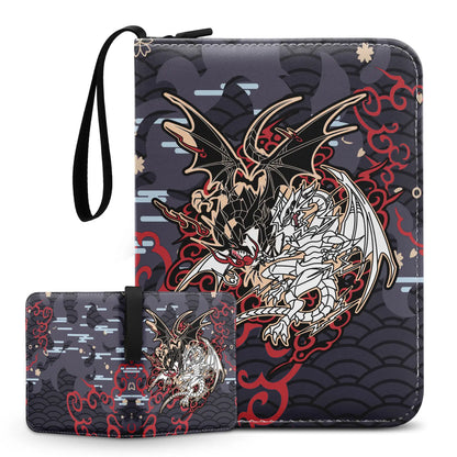 400PCS Card Album Binder Sleeves with Zipper PTCG Yugioh TCG 4-Pocket Trading Card Collection Card Holder Toys Gift
