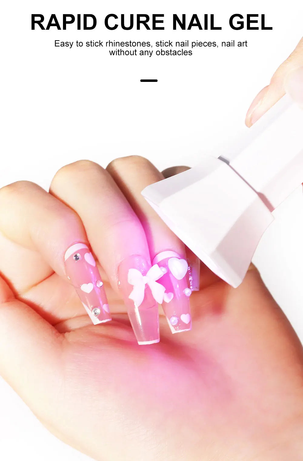 Rechargeable Portable UV LED Nail Lamp - Gel Polish Drying Desk Stand Light Support Base for Nail Art