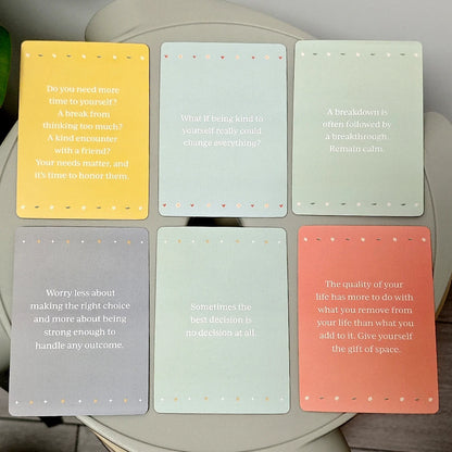 52 Pcs Joyful and Whimsical Illustrated Cards 10.4*7.3cm Self-care Wisdom Card Deck