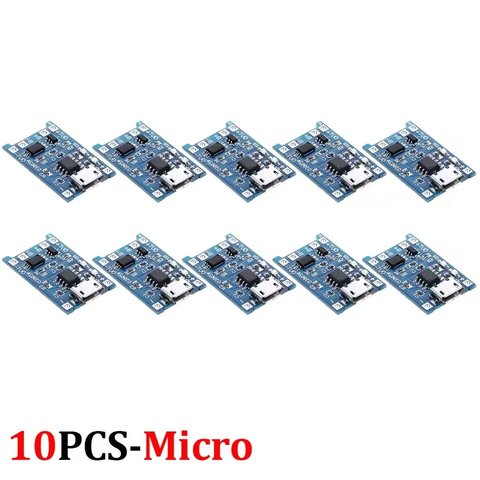 1-20Pcs Type-C/Micro/Mini USB 5V 1A 18650 Tp4056 Lithium Battery Charger Module Charging Board with Protection Function Li-Ion