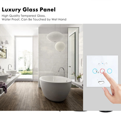 EU WiFi Smart Light Switches No Neutral Wire Touch Switch RF433 Smart Home Life Tuya App Control Support Alexa Google Home