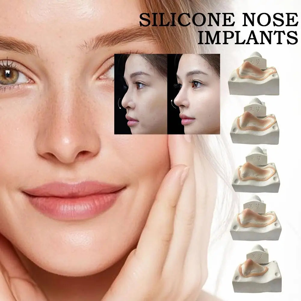 1Pc Realistic Silicone Fake Nose & Chin Prosthetic,Reusable Skin-Friendly3D Fake Nose  Special Effects Makeup Tools for Cosplay