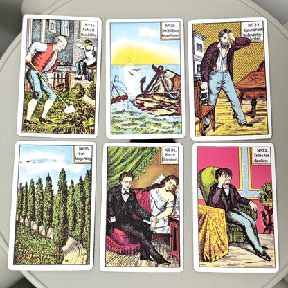9*6cm 36+6 Pcs Cards 1890s Original Kipper Cards In Both Directions Germany Language Printed on 350GSM Double Embossed Paper
