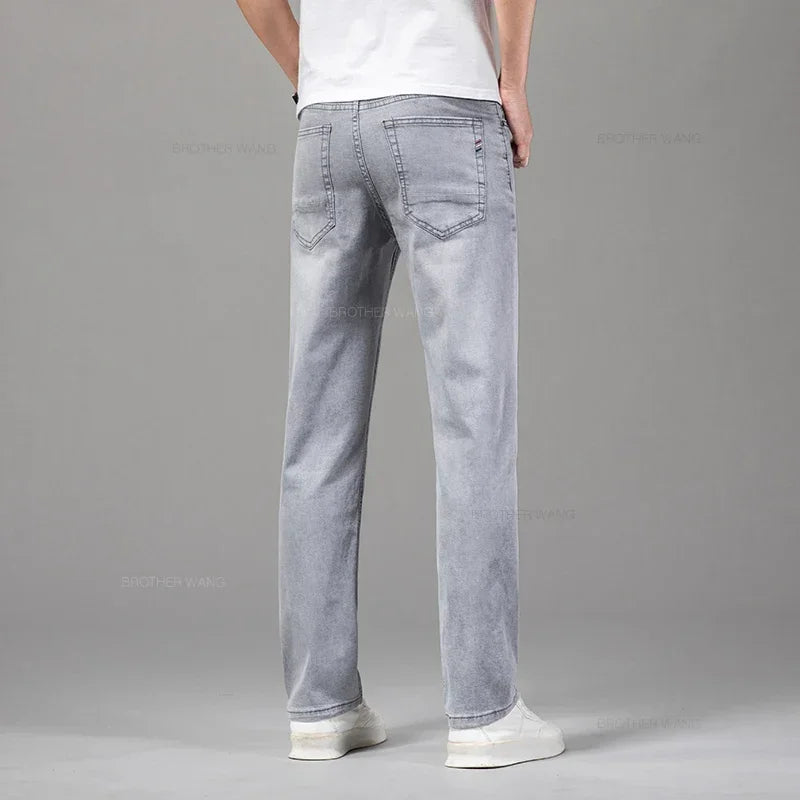 Men's Lightweight High-Waist Stretch Jeans