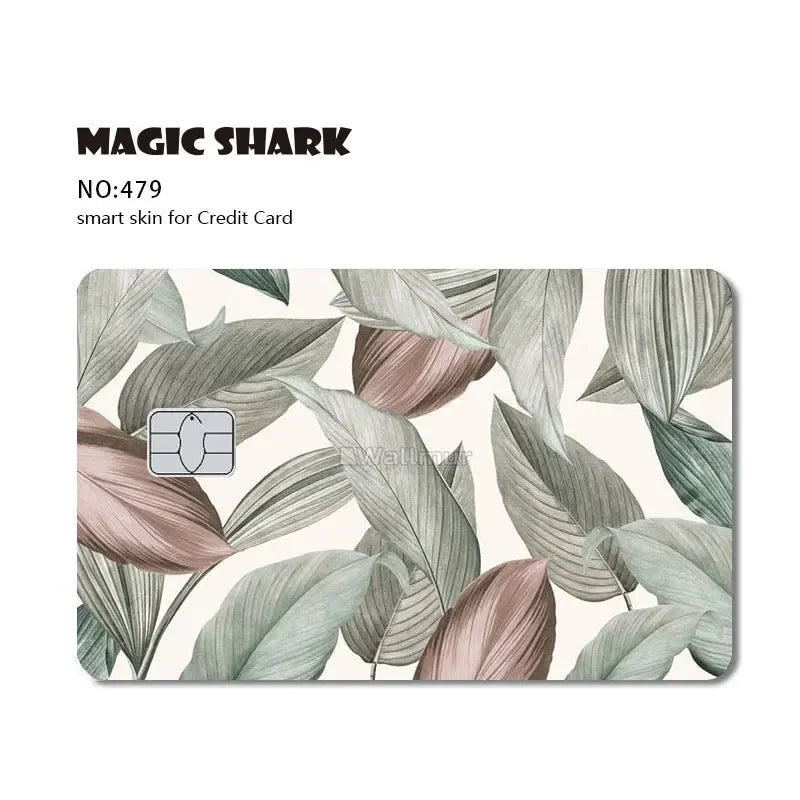 Magic Shark Cartoon Rabbit Warrior Flower Anime Chocolate PVC Sticker Film Skin Cover for Debit Credit Card