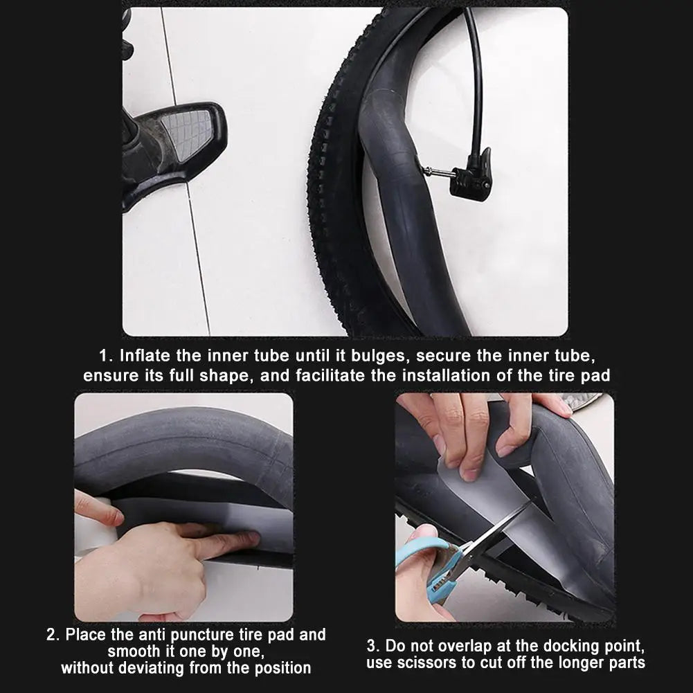 1 Pair Road Bike/mountain Bike Stab-proof Inner Tube Pad 20-29 "700C Outer Tire Lining Explosion-proof Stab-proof Protector Pad