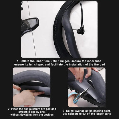1 Pair Road Bike/mountain Bike Stab-proof Inner Tube Pad 20-29 "700C Outer Tire Lining Explosion-proof Stab-proof Protector Pad