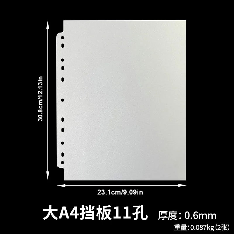 SINGBA 10pcs Clear Sheets Sleeve Acid free-No CPP loose-leaf Pages for A5/A4 Binder 4/ 9grid Pocket 3inch Photocard Protector