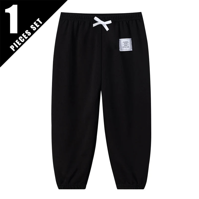 Children's Multi-color Seasonal Casual Sports Pants For Boys And Girls Autumn Solid Color Fashion Loose Haren Pants Sweatpants