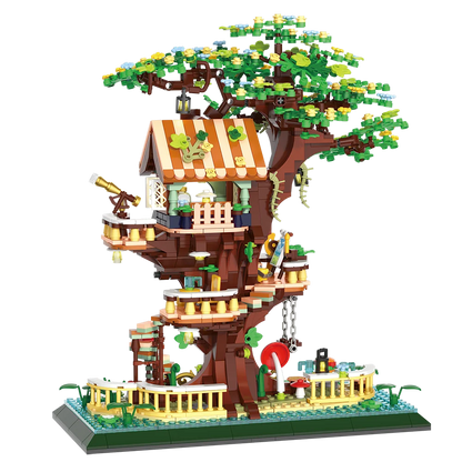 1130PCS Creative Sakura Tree House Building Blocks City Street View Architecture Model Micro Bricks Gift Toy for Kid Girl Adult