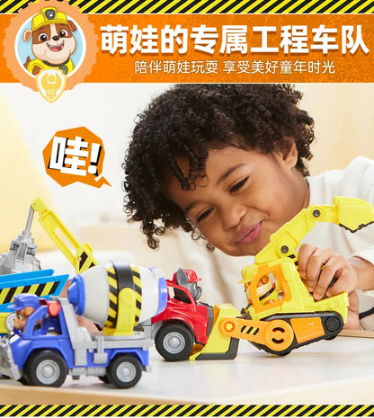 100% Genuine Paw Patrol Rubble & Crew Toy Wheeler Mix Charger Action Figure Doll with Collectible Figures Kids Toy Birthday Gift